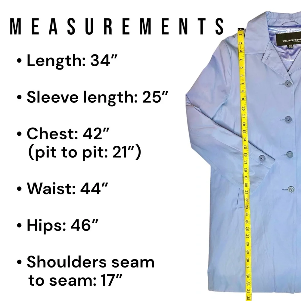 Weatherproof Lavender Rain Jacket Women’s M Periwinkle Lightweight Trench Coat‎